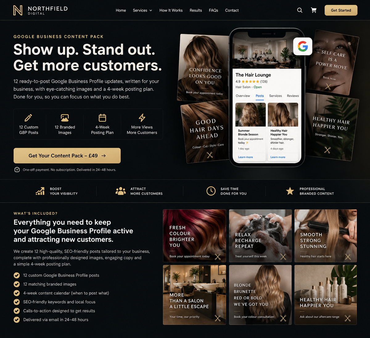 Northfield Digital 30-Day Google Business Profile Campaign example
